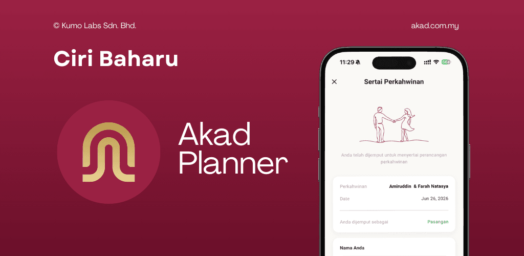 Rancang Kahwin Bersama Pasangan Dengan Akad Planner